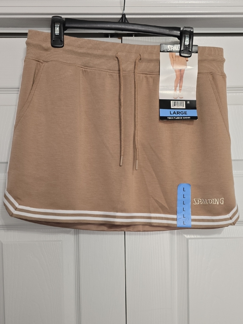🆕️ Spalding Tan Skort with White Stripe Accents